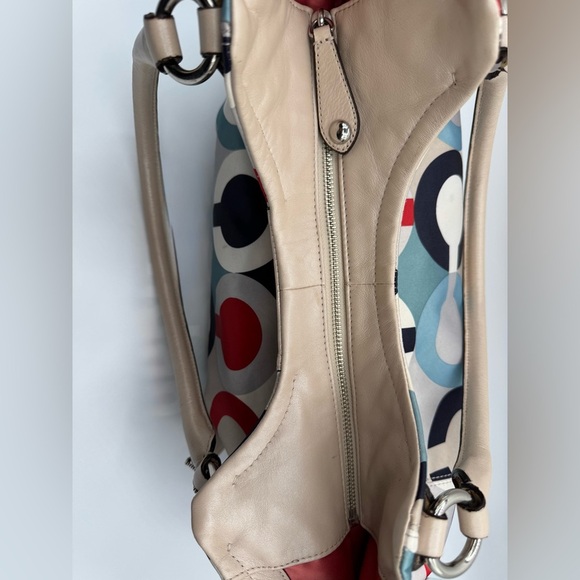 Coach Ashley Op Art Scarf Satchel / Shoulder Bag | Good Used Condition - Picture 8 of 15